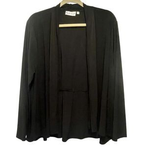Habitat Black Stretch Kimono Drape Cardigan Jacket Women’s Size XL Minimalist